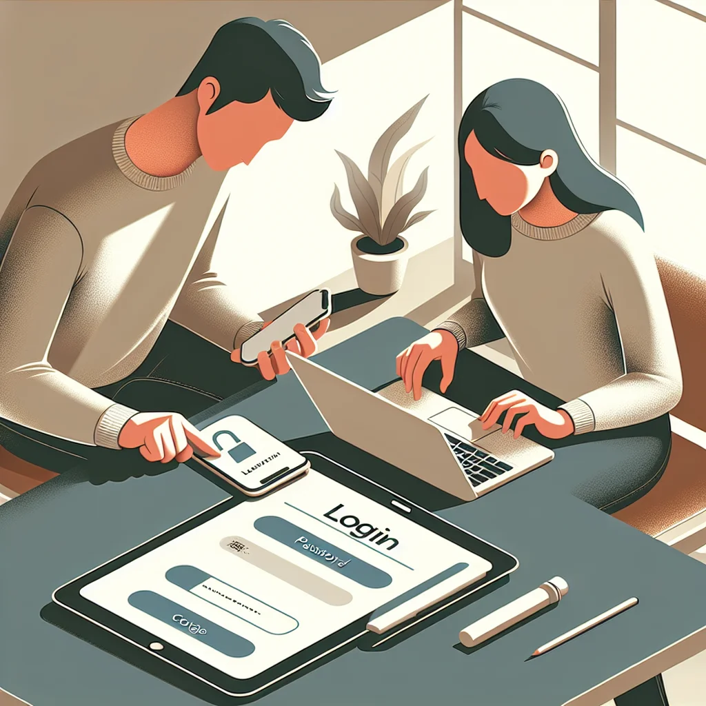 Illustration of the login process