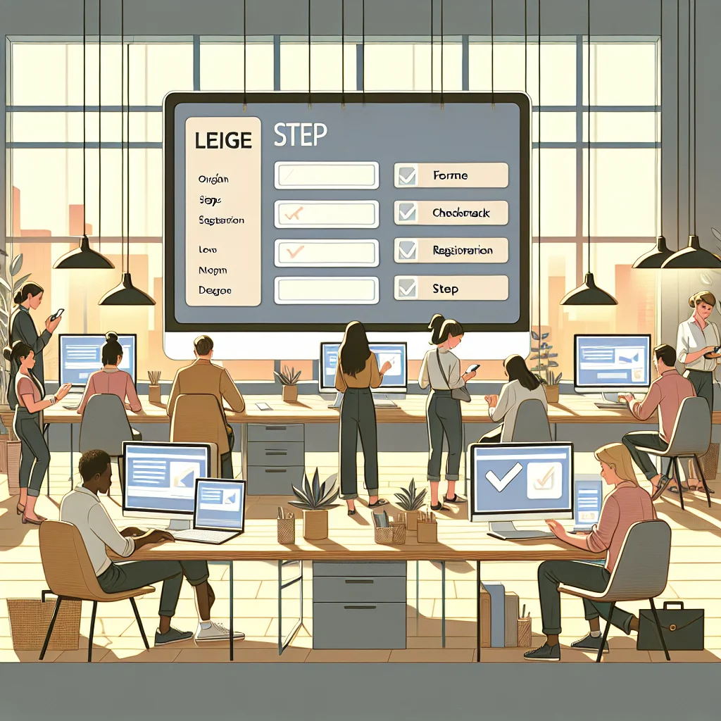 Step-by-step registration process